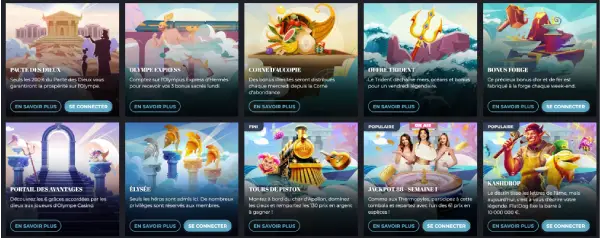 olympe casino bonus